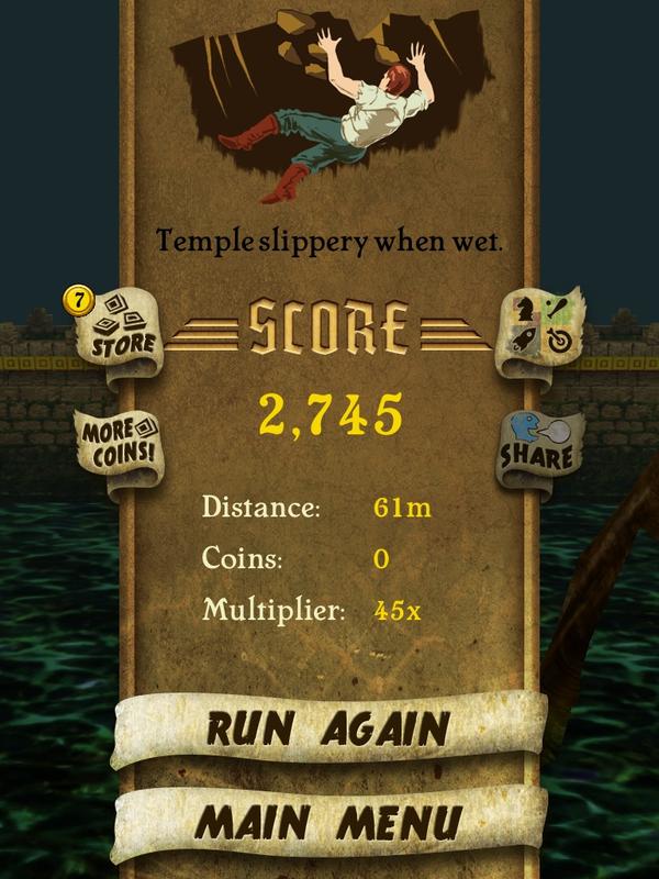 HarmonySkin's tweet photo. I got 2,745 points while escaping from demon monkeys. Beat that! http://t.co/7kxXTapW #TempleRunyuuu http://t.co/DeD3h2yG