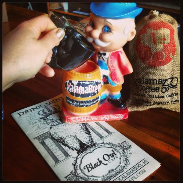 Had to start the day with a minimug of <a href="/KzooCoffeeCo/">Kalamazoo Coffee Co.</a> espresso from <a href="/BlackOwlCafe/">Black Owl Cafe</a>. Duh. <a href="/kalamabrew/">KalamaBrew</a> #KBW2013