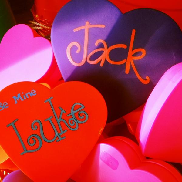 Personalized Valentine's Day heart boxes: small $5.99, large $7.99 #valentinesday