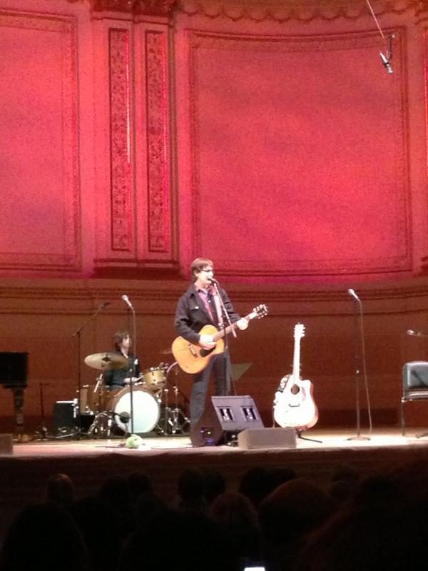barrowsk's tweet photo. Mountain Goats at Carnegie Hall as part of the #johnandhanknightofawesome makes me so happy. Must see them more. http://t.co/WGnHPtMV