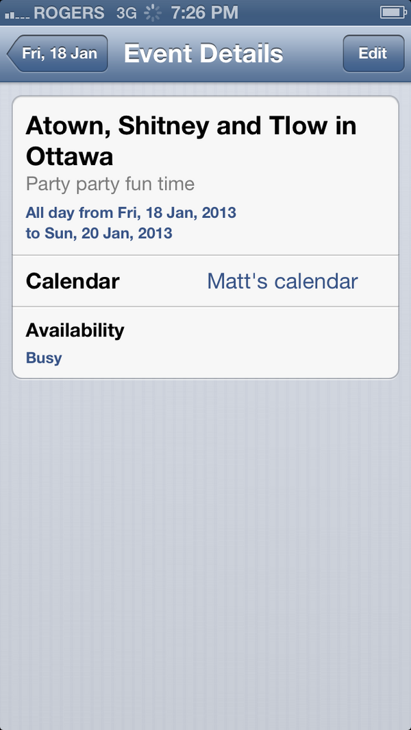 stantosm's tweet photo. @ambernbowman @taylorbaker88 @WhitneyHushion @88jmay just got a reminder that made my week. 3 more sleeps http://t.co/RJDDpLOb