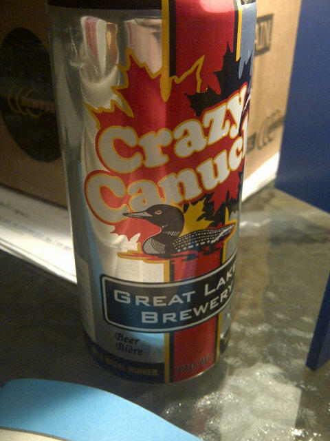 BeefCaptain's tweet photo. Great Lakes Brewery - Crazy Canuck "West Coast Pale Ale". Tasty. http://t.co/5kGmGyBW