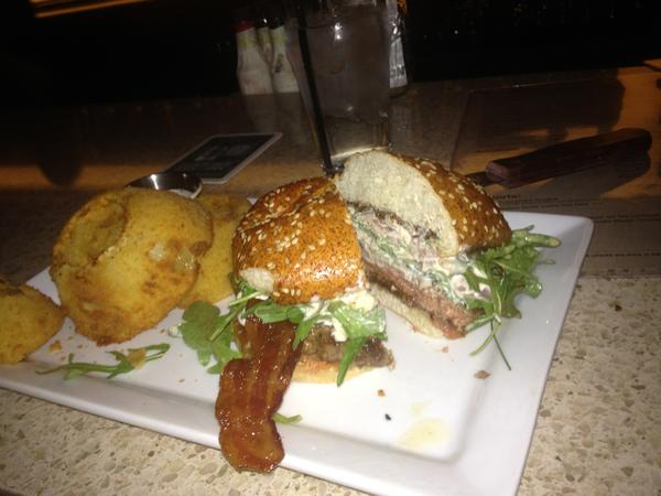 pacificbeach's tweet photo. Fig Marmalade Burger... Get in my belly!  Eureka burger rocks.  http://t.co/t6JOnjhM