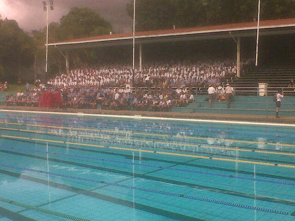 Interhuis-swem vandag. Kan die koshuis die ding doen?