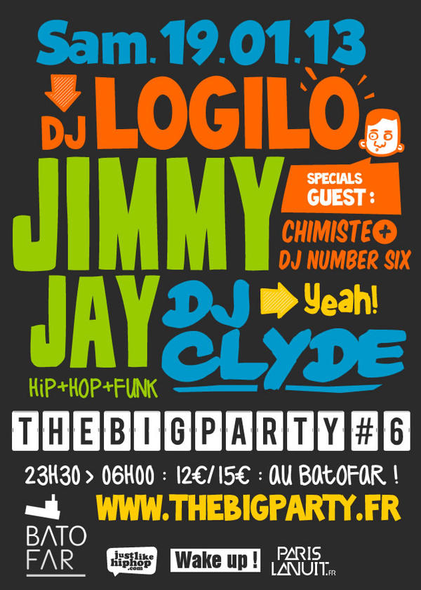 Retrouvez moi samedi 19 janvier au Batofar pour l'évenement Hip-Hop de ce début d'année ==> <a href="/TheBIGPartyFr/">The BIG Party</a> !