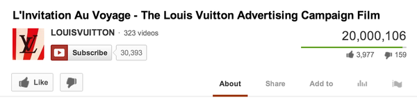 inezandvinoodh's tweet photo. 20 Million hits on Au Voyage !!!!!!!@collectiveshift #stephengalloway #lisabutler @louisvuitton http://t.co/hgtISuHf ! http://t.co/2y91h8pM”