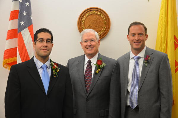 NewMexHouseGOP's tweet photo. New House Leadership 2013. (left to right Rep. Alonzo Baldonado, Rep. Donald Bratton, Rep. Nate Gentry) http://t.co/niBUOANE