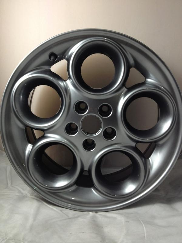 Mintalloys's tweet photo. Alfa wheels finished in shadow chrome http://t.co/XqeK36iW