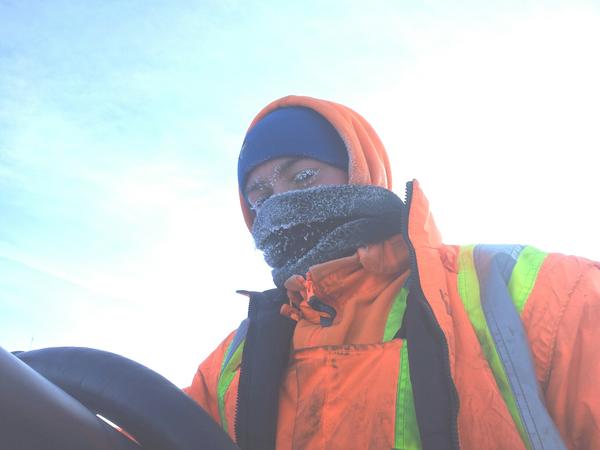 weathernetwork's tweet photo. Viewer Mark Moffatt from Pickle Lake, ON shared this pic of his frozen face. Has this ever happened to you? #icelashes http://t.co/b690rWA8