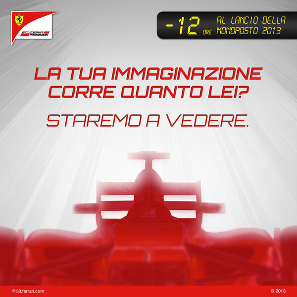 ¿Tu imaginación vuela tanto como él? f138.ferrari.com #F138