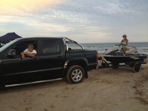 Saliendo de la playa