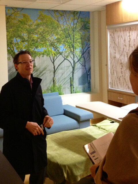 UCSFScience's tweet image. .@Stantec #architect Tyler Krehlik shares @UCSFMBHospitals&apos; unique #patient labor/delivery room. #OBGYN #Next10Science