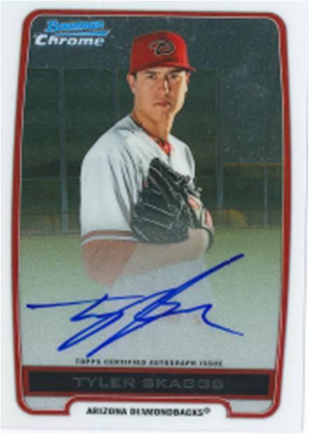 MLBNetwork's tweet photo. Be 10th to RT and get @dbacks prospect Tyler Skaggs signed @BowmanScout card! #Top50Prospects http://t.co/bsW0zhSU