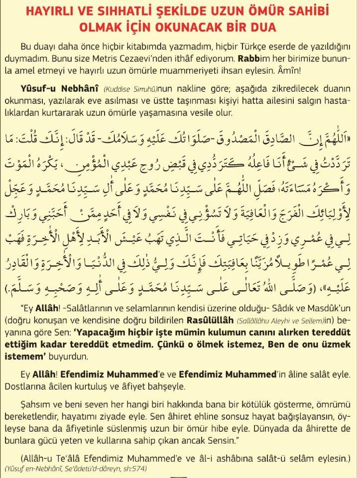 Efendinin Yolu on Twitter "Hayırlı ve Sıhhatli Bir Şekilde Uzun Ömür