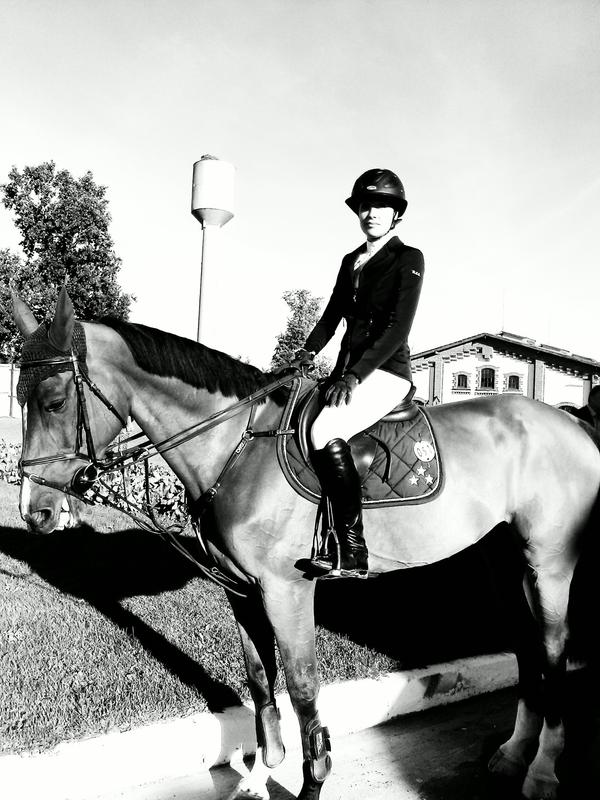 Me and Teddy du Bosquetiau, CSI Georgensburg, Russia, september 2012, before the Grand Prix price giving ceremony..