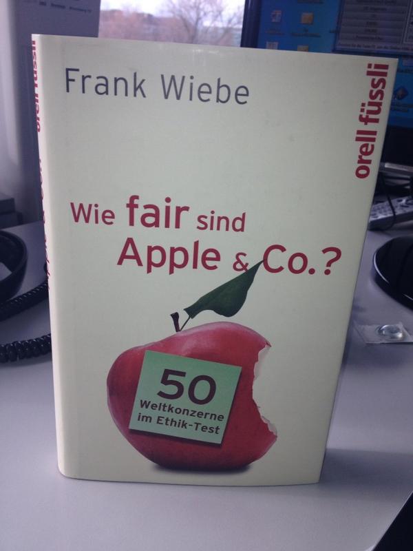 retolipp's tweet photo. 50 Weltkonzerne wie Apple, Lidl, UBS oder Zara im Ethik Test. Sehr lesenswertes Buch von Frank #Wiebe http://t.co/TOmuSVbr