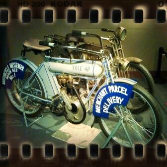 Vroom, vroom! UPS motorcycle on display at Let’s Ride exhibit at <a href="/HistoryMuseum/">WA History Museum</a> in #Tacoma, WA. #motorcycling #history