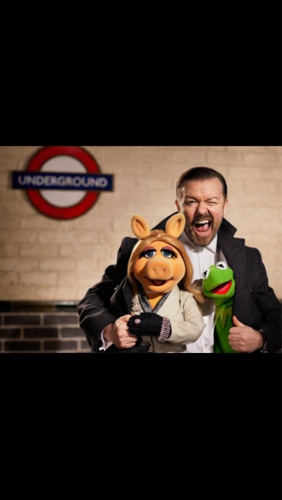 rickygervais's tweet photo. "Twitter Exclusive: First look at Ricky Gervais' Muppet Movie.."

Please RT. http://t.co/69EUIQnh