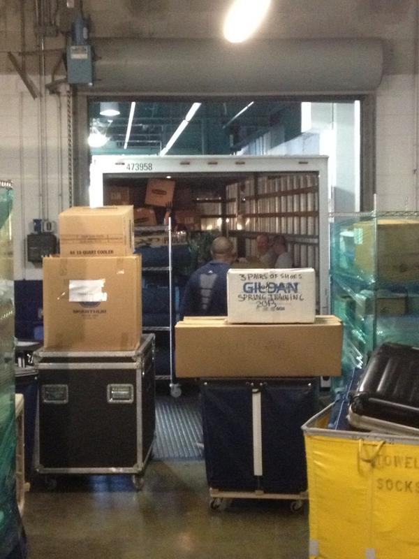 RaysBaseball's tweet image. It&apos;s truck-loading day at Tropicana Field! Pitchers and catchers report in 13 days...