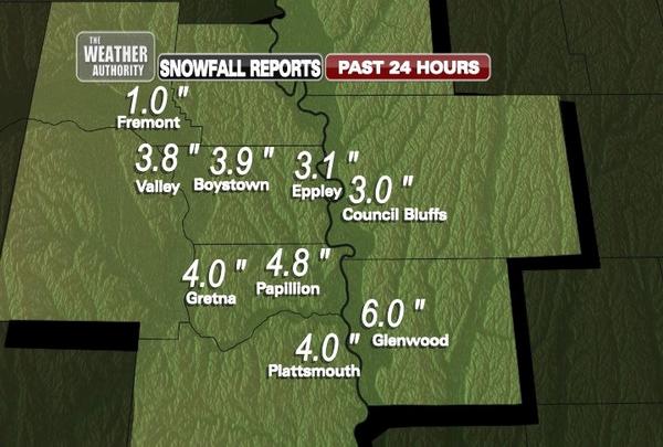 WOWTweather's tweet image. Snowfall reports across the metro!