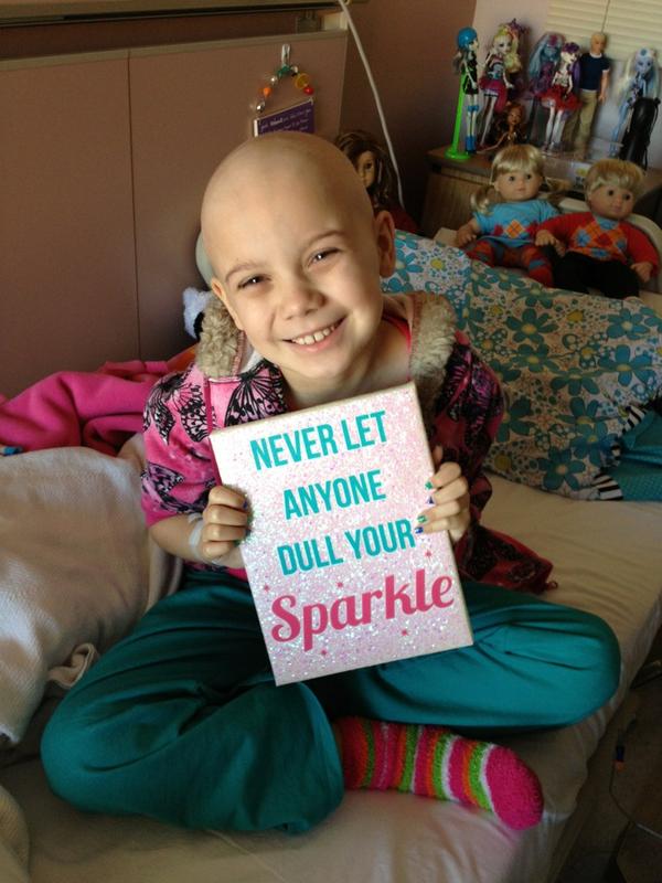 ErinAndrews's tweet photo. .RT @dxbeaver: @ErinAndrews My 8yr old Emily kicking cancer butt. Please retweet to followers for support. #TeamEmily http://t.co/Pa6GuSQ1