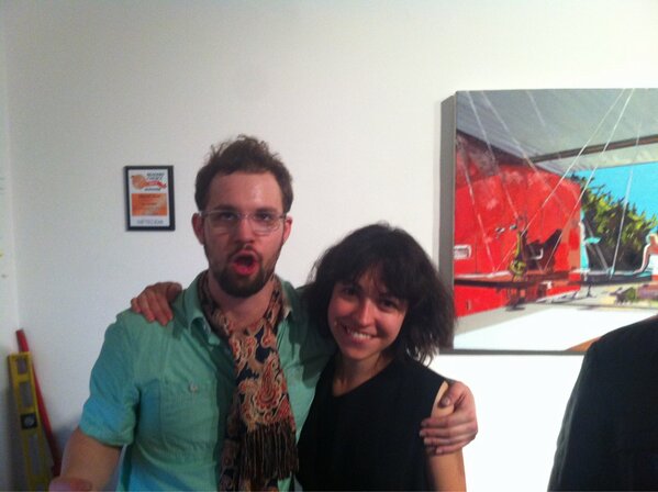 Curator <a href="/quagliotto/">Nathalie Quagliotto</a> and gallery owner Evan Tyler, together forever #akimboart