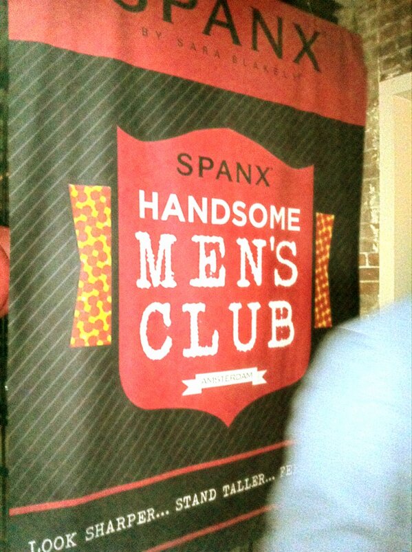 MichouBasu's tweet photo. Dat mannenclub ding is vanavond een trendje. Bij #spanx: handsome mensclub http://t.co/5buytmJD