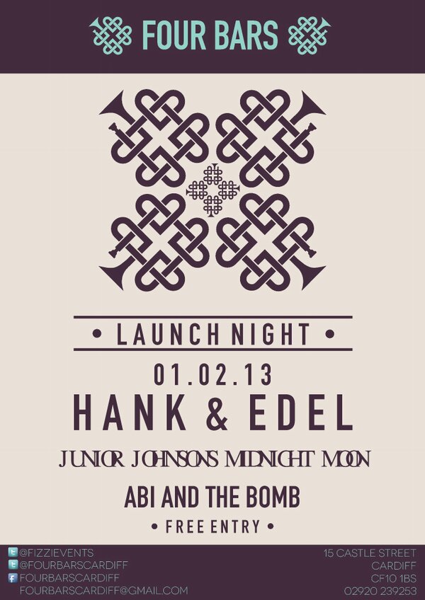 fourbarscardiff's tweet photo. Come along to our launch party on Friday! http://t.co/HvztqmgO