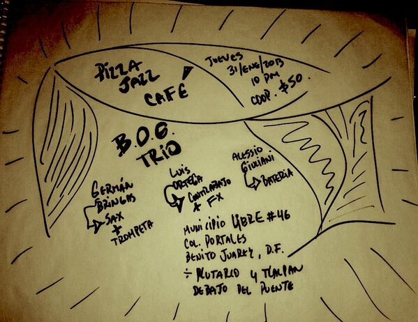 alienobserver_'s tweet photo. #HOY Samurai Pizza Jazz! #Jazzorca B.O.G. Trío #PUNTUAL 9PM >> http://t.co/QqI0nTcH