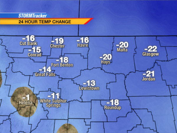 STWXMT's tweet image. Temperatures are more than 10 degrees cooler today than yesterday. #MTwx #tempchange