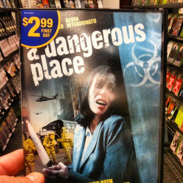 DWSchoner's tweet photo. Guess what is at every Blockbuster Video across the nation?  Come on...think about it. You got it! #ADANGEROUSPLACE! http://t.co/0SYWcP6f