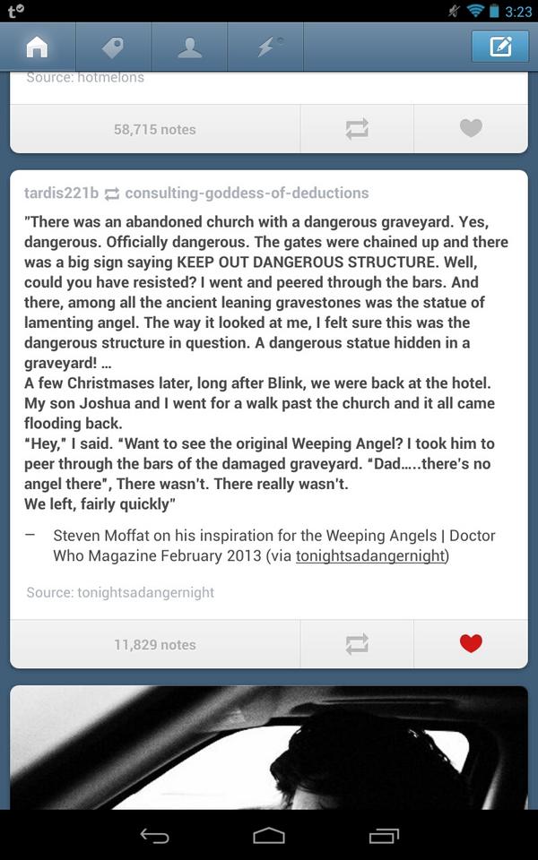 ThatDWQuote's tweet image. To (kind of) make up for it, here's something I found on Tumblr. It's terrifying. #DoctorWho #StevenMoffat