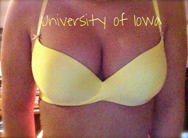 BigTenBoobs's tweet photo. We got some pics. Keep them coming. This one wanted to show some @uiowaboobs love #BigTenBoobs http://t.co/HVR3dIxv