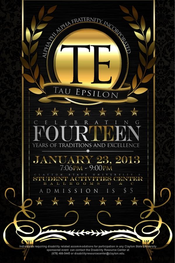 TE_Alphas's tweet photo. Founding Day Reception...JAN. 23....7:06pm....Clayton State....$5 http://t.co/Giv0MS9T