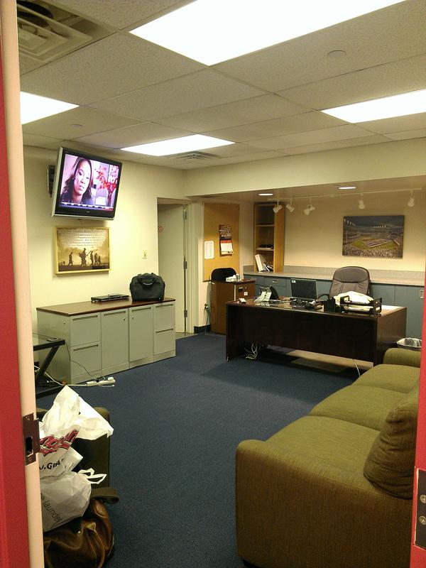 ClevelandChick's tweet image. My bff Terry Francona has a neat office. #terrytime #tribefest