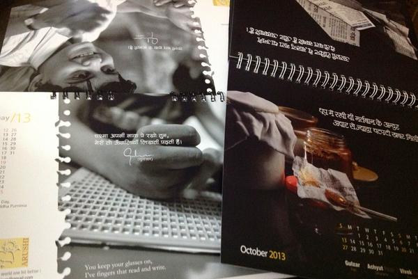 Namrata_Joshi's tweet photo. There's PVR's celebration of cinema @ office... And now @p1j with a fabulous set of two #TableCalendars http://t.co/wk3dnArU