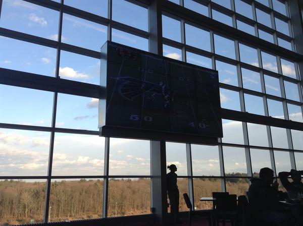 PutnamClub's tweet photo. No wrong way to watch football in the club. RT @csoandy: @PutnamClub @StephenFMeadows I like this way of watching: http://t.co/K984I2Rz