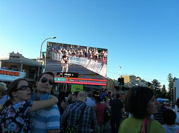 kseley's tweet photo. One of the highlights from yesterday.  Watching Jens while drinking white wine w/ Beth as the sun set in Adelaide. http://t.co/5R7r7eaz