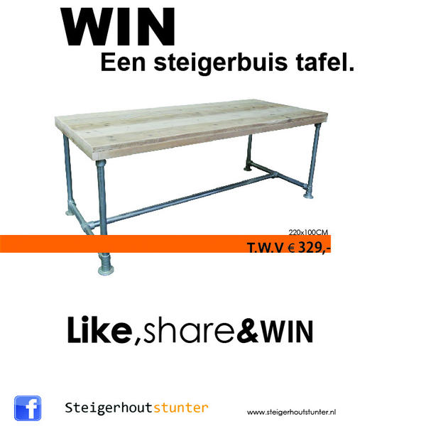 Like onze facebook pagina. En maak kans op mooie prijzen. <a href="/Steigerhoutstun/">Steigerhoutstunter</a>