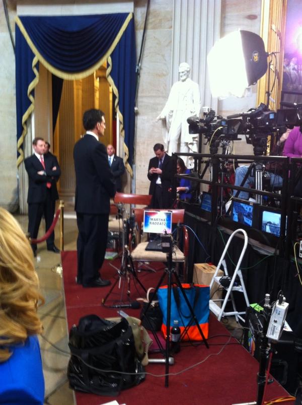 SarahCourtneyFN's tweet photo. RT @MikeEmanuelFox .@GOPLeader is doing a little AM TV on this Inaugural Day.#inaug2013 http://t.co/FO30YFMY