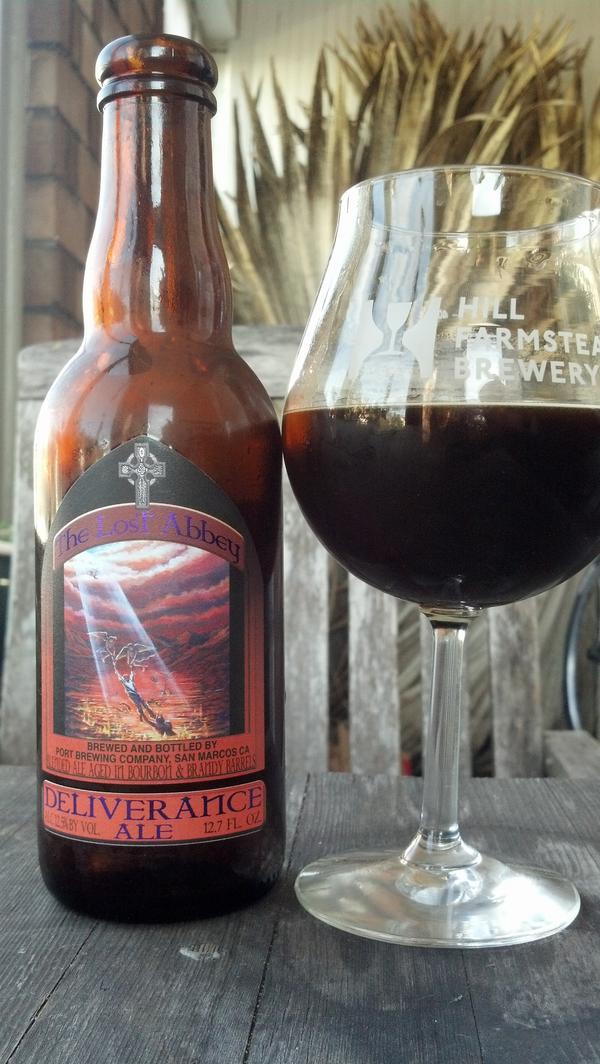 Last, <a href="/lostabbey/">The Lost Abbey</a> Deliverance, brandy barrel Angel's share blended with bourbon barrel serpent's stout...incredible.