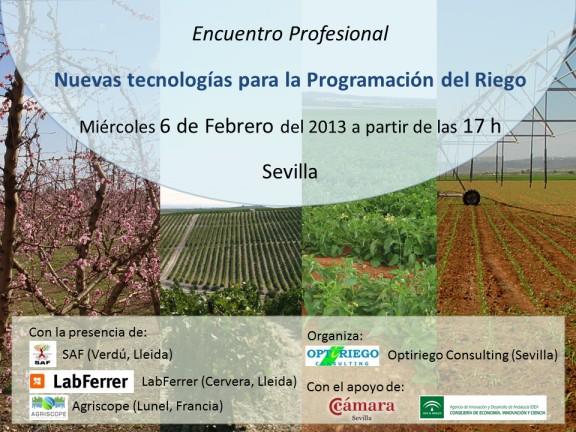 Optiriego_Cons's tweet photo. 6/02 en Sevilla : Encuentro sobre nuevas tecnologías para la programación del riego. Info en http://t.co/SAJqOr65. http://t.co/th4VsHQN