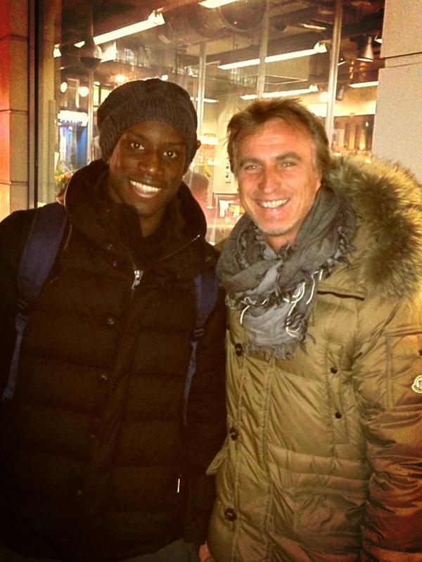 Demba19Ba's tweet photo. Earlier today in london with a french legend http://t.co/h0p5UOXRqO”