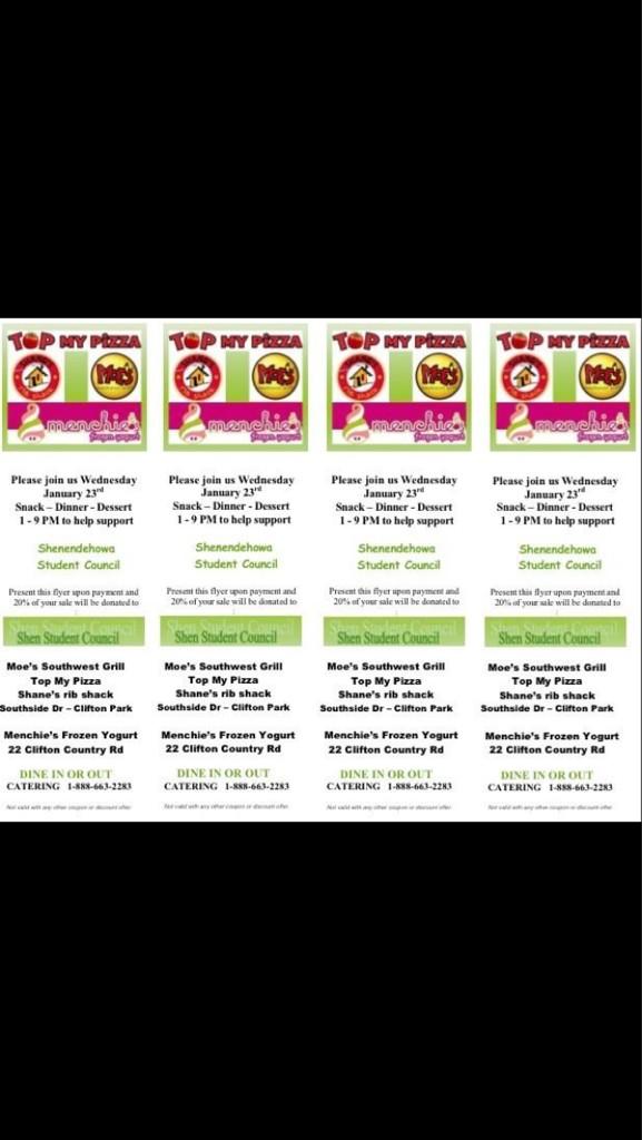 ShenSeniorClass's tweet photo. Help the junior class raise some funds for a kick-ass junior prom this Wednesday and get good food in return #winwin http://t.co/16FC0q0B