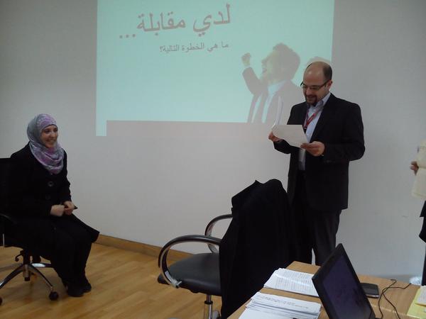 rahafmohammad's tweet photo. @RuwwadJo . Ruwwad youth are practicing job interviews in the training of communication skills with aramex http://t.co/IAg007fu