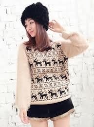 LeFemmeStore's tweet photo. ada yang jual sweater rajut korea motif rusa persis kayak gini? +low price. reply ya, thanks http://t.co/fad2Ett2