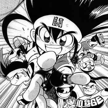 Raikaさんのツイート 手元にあったドッジファイター 一撃の画像をちょこっとup 主人公の闘志は弾平の息子です 弾平よりしっかりした子供だったけど 漫画の中で成長した弾平の姿をちらっと出てくるので ドッジ弾平読んでた方に立派に育った弾平を見て貰いたいです