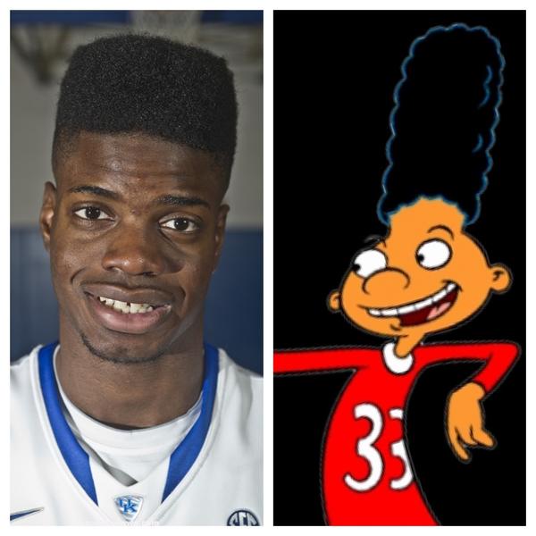 Can't wait to see Nerlens Noel AKA Gerald from Hey Arnold play against Bama tonight #UKHate