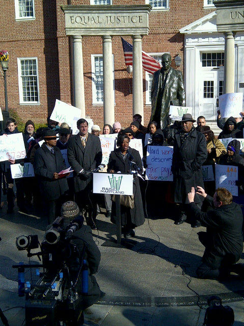 RaiseMaryland's tweet image. Raise Maryland campaign launch today in Annapolis. Marylanders let's raise MD's minimum wage!