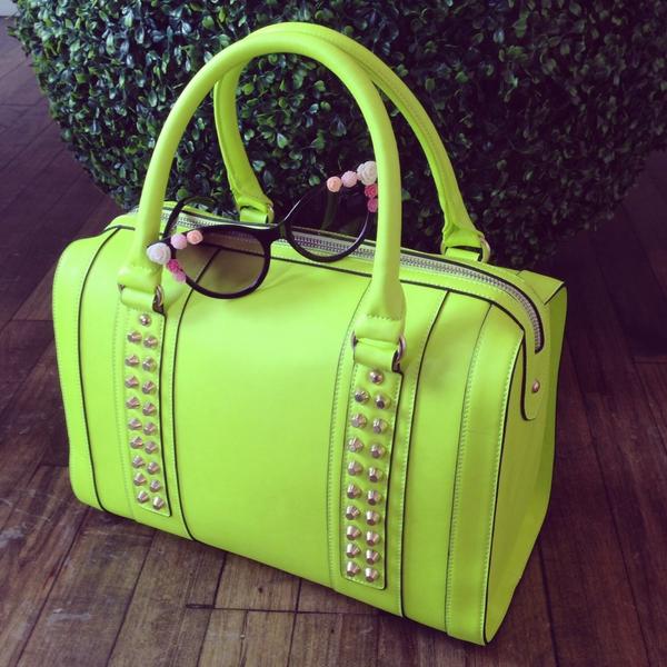 aldo neon green bag